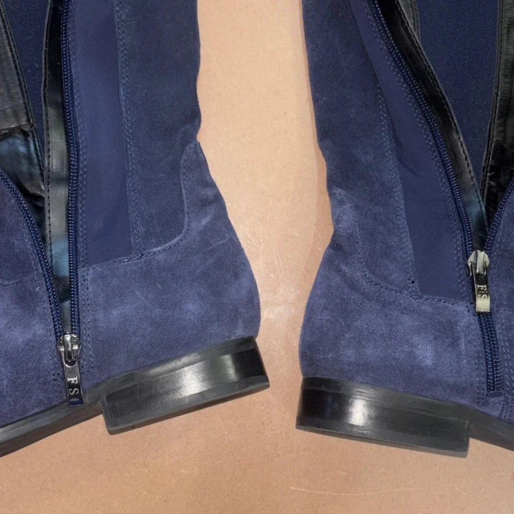 Franco Sarto Navy Over the Knee Boots Navy suede 8.5